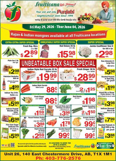 Fruiticana (Chestermere) Flyer May 29 to June 4