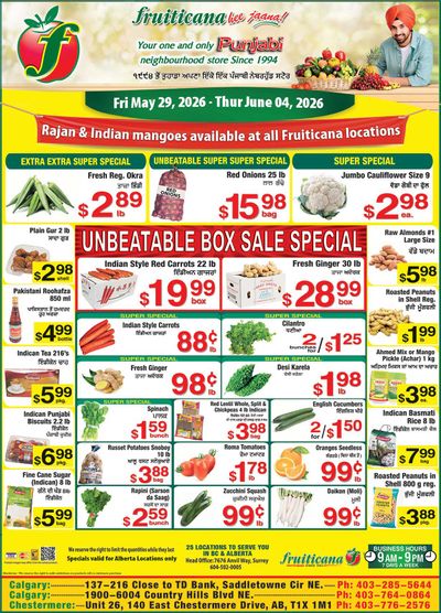 Fruiticana (Calgary) Flyer May 29 to June 4