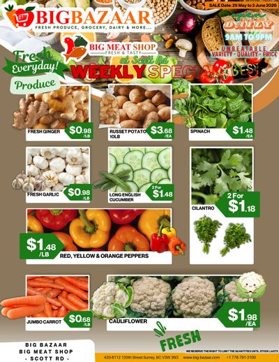 Big Bazaar Canada Flyer May 29 to June 3