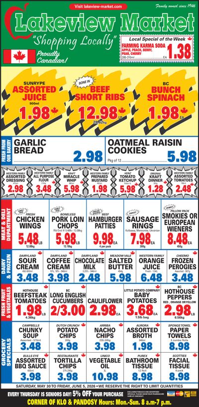 Lakeview Market Flyer May 30 to June 5