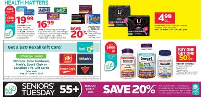 Rexall Canada Father’s Day Gift Card Deal: Get a $20 Rexall Gift Card When You Spend $100 on Canadian Tire Gift Cards and More