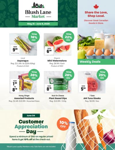 Blush Lane Organic Market Flyer May 31 to June 6