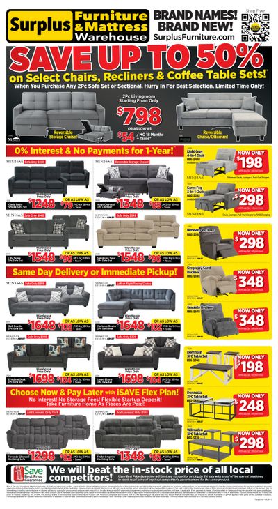 Surplus Furniture & Mattress Warehouse (Thunder Bay, Sault Ste Marie) Flyer June 1 to 14