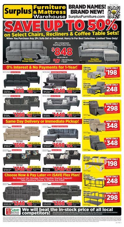 Surplus Furniture & Mattress Warehouse (Saskatoon) Flyer June 1 to 14