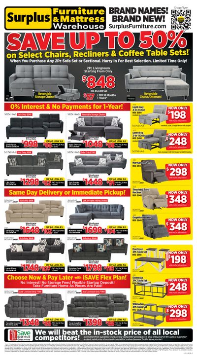 Surplus Furniture & Mattress Warehouse (Lethbridge) Flyer June 1 to 14