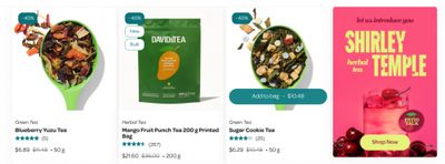 DAVIDsTEA Canada Sunshine Sale: 40% off Select Teas and Accessories + More