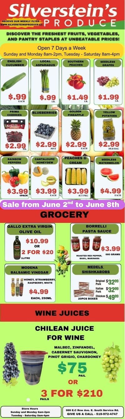 Silverstein's Produce Flyer June 2 to 8