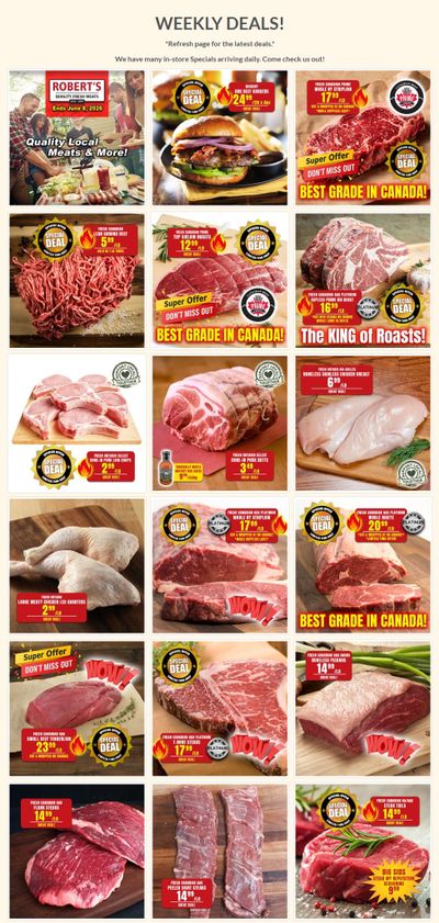 Robert's Quality Fresh Meats Flyer June 1 to 8