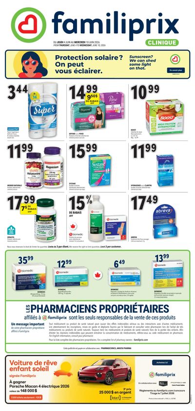Familiprix Clinique Flyer June 4 to 10