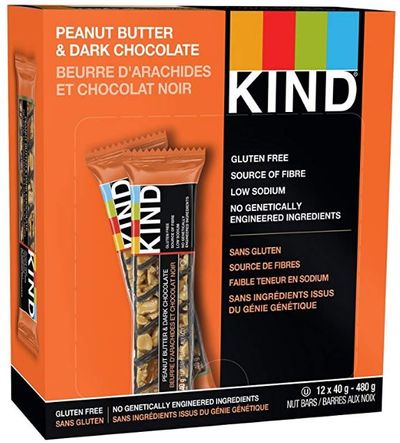 KIND Bars Peanut Butter Dark Chocolate 12ct, Gluten Free, 40g For $11.99 At Amazon Canada