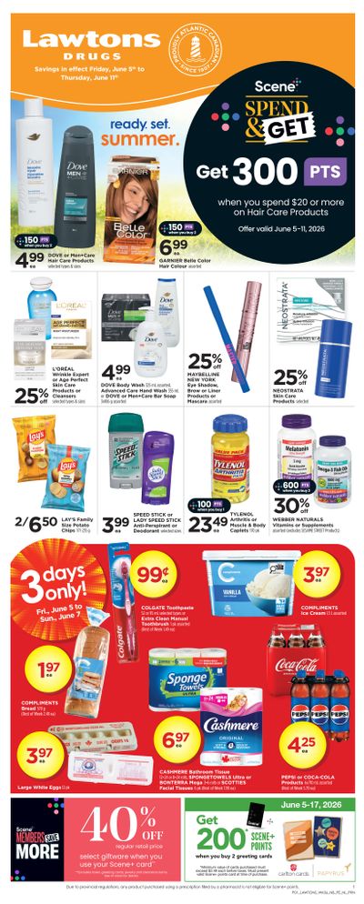 Lawtons Drugs (NB, NL, PE) Flyer June 5 to 11