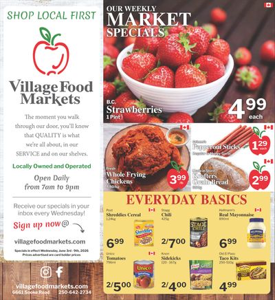 Village Food Markets Flyer June 3 to 9