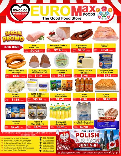 EuroMax Foods Bi-Weekly Flyer June 3 to 16
