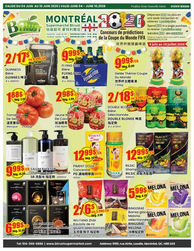 Btrust Supermarket (Montreal) Flyer June 4 to 10