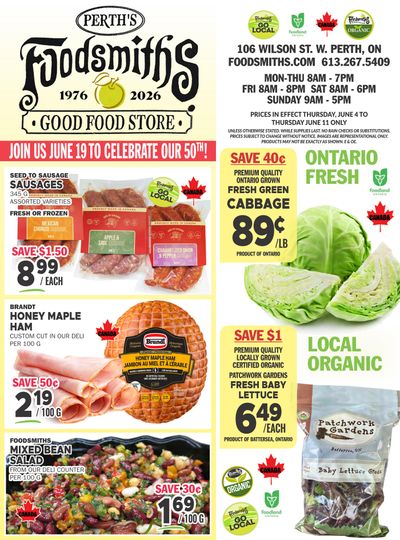 Foodsmiths Flyer June 4 to 11