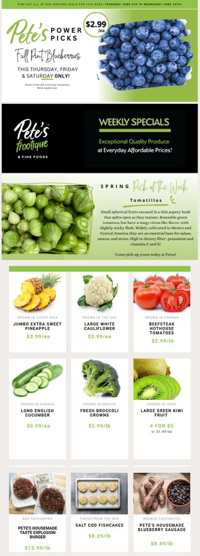 Pete's Fine Foods Flyer June 4 to 10