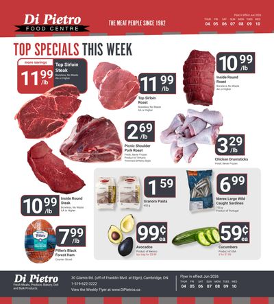 Di Pietro Food Centre Flyer June 4 to 10