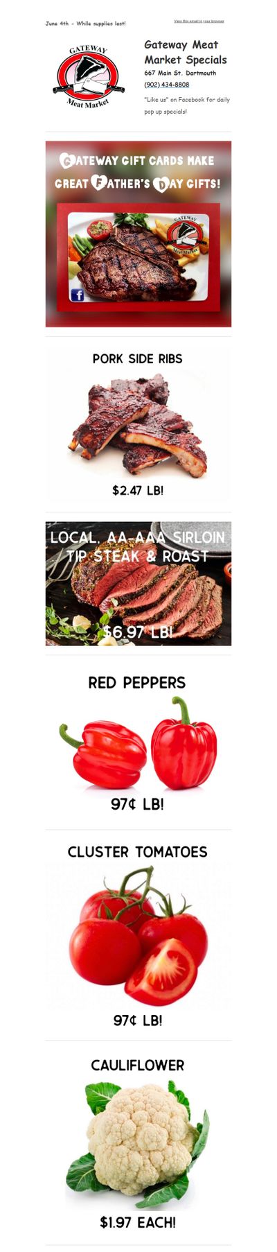 Gateway Meat Market Flyer June 4 to 10