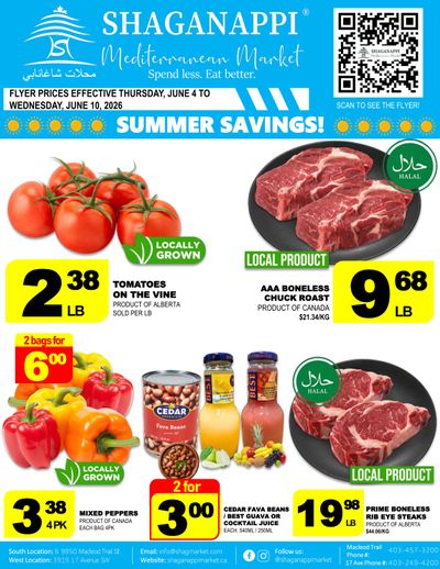 Shaganappi Mediterranean Market Flyer June 4 to 10