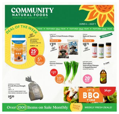 Community Natural Foods Flyer June 4 to July 1