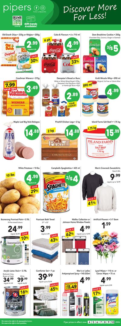 Pipers Superstore Flyer June 4 to 10
