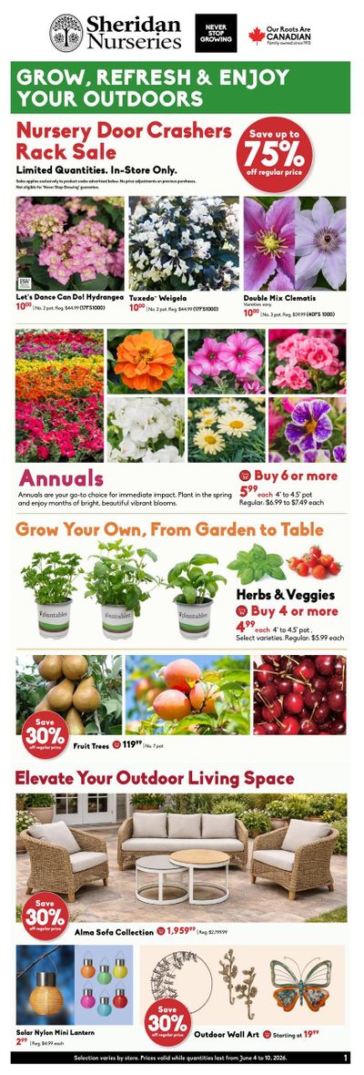 Sheridan Nurseries Flyer June 4 to 10