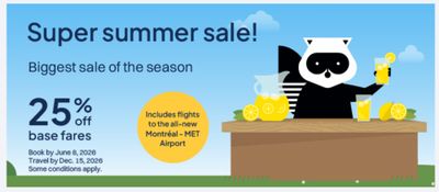 Porter Airlines Canada Super Summer Sale: Get 25% off Base Fares