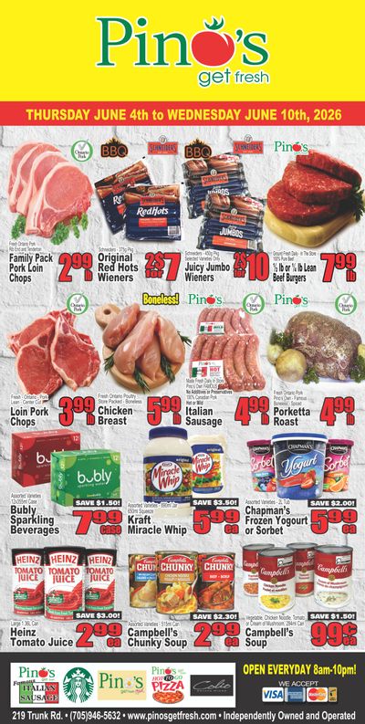 Pino's Flyer June 4 to 10