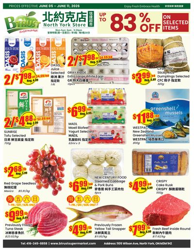 Btrust Supermarket (North York) Flyer June 5 to 11