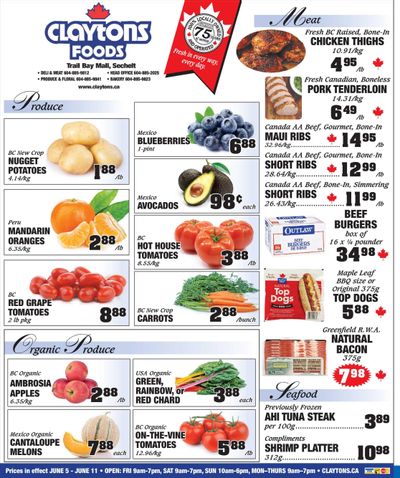 Claytons Heritage Market Flyer June 5 to 11