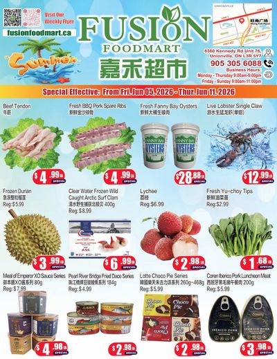Fusion Supermarket (Unionville)  Flyer June 5 to 11