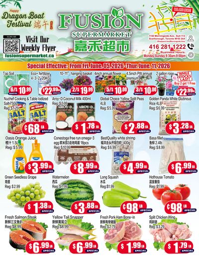 Fusion Supermarket (Scarborough) Flyer June 5 to 11