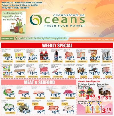 Oceans Fresh Food Market (Mississauga) Flyer June 5 to 11