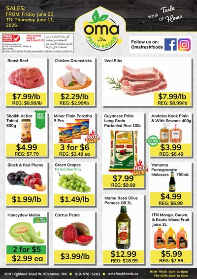 Oma Fresh Foods Flyer June 5 to 11