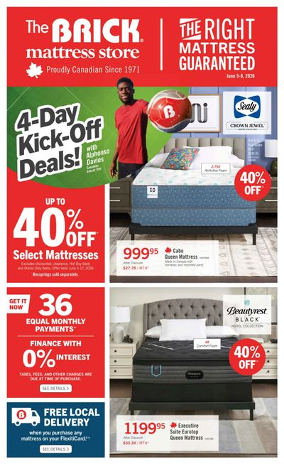 The Brick Mattress Store Flyer June 5 to 17