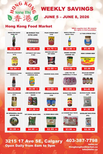 Hong Kong Food Market Flyer June 5 to 8