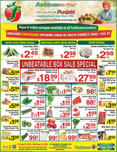 Fruiticana (Greater Vancouver) Flyer June 5 to 10
