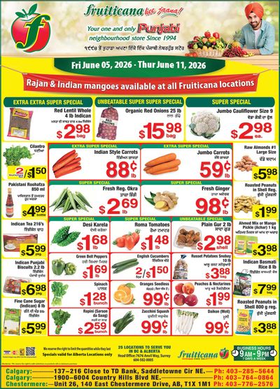Fruiticana (Calgary) Flyer June 5 to 11