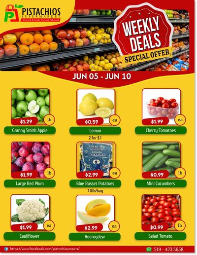 Pistachios Supermarket Flyer June 5 to 10