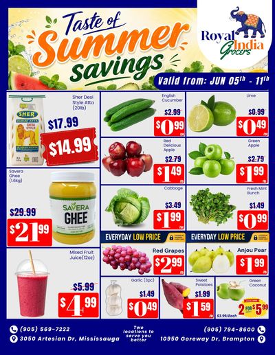 Royal India Grocers Flyer June 5 to 11