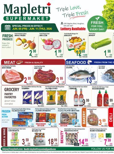 Mapletri Supermarket Flyer June 5 to 11