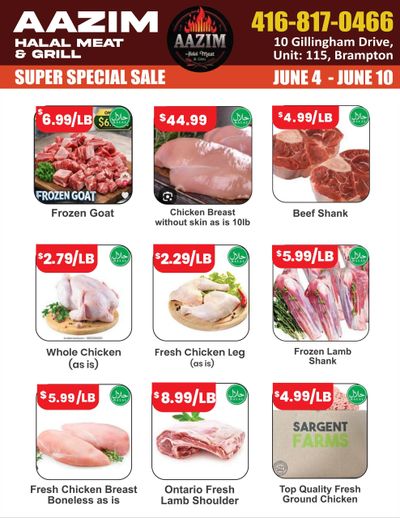 Aazim Halal Meat & Grill Flyer June 4 to 10