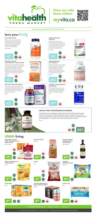 Vita Health Fresh Market Flyer June 4 to 24