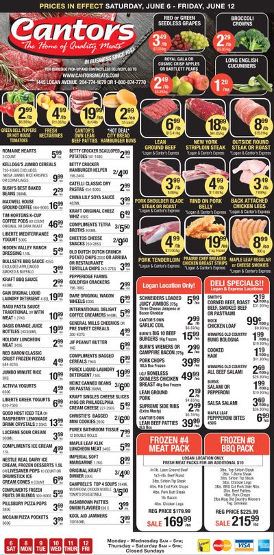 Cantor's Meats Flyer June 6 to 12