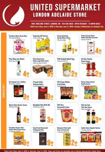 United Supermarket (London) Flyer June 5 to 11