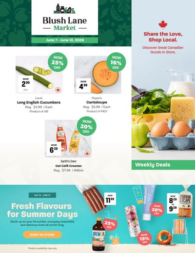 Blush Lane Organic Market Flyer June 7 to 13