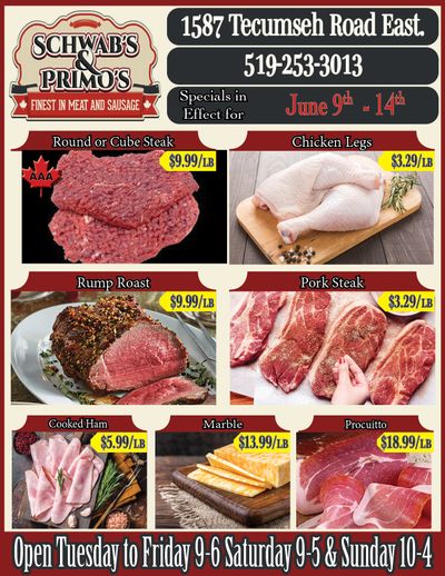 Schwab's & Primo's Flyer June 9 to 14