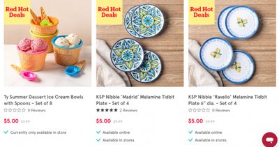 Kitchen Stuff Plus Canada: $5 Red Hot Deals + Summer Flyers + up to 50% off Select Items