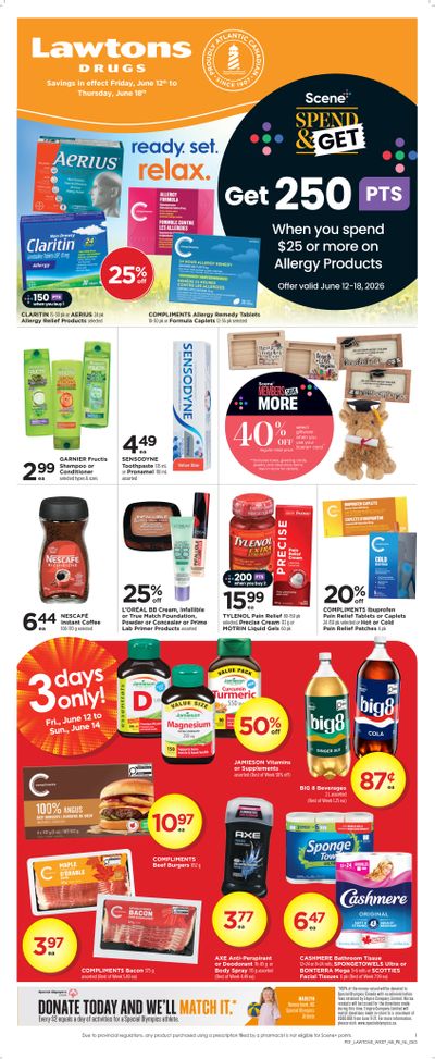 Lawtons Drugs (NB, NL, PE) Flyer June 12 to 18 