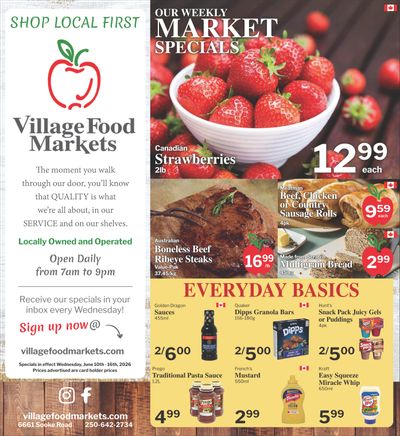 Village Food Markets Flyer June 10 to 16